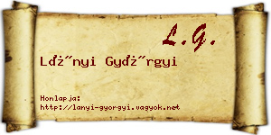 Lányi Györgyi névjegykártya